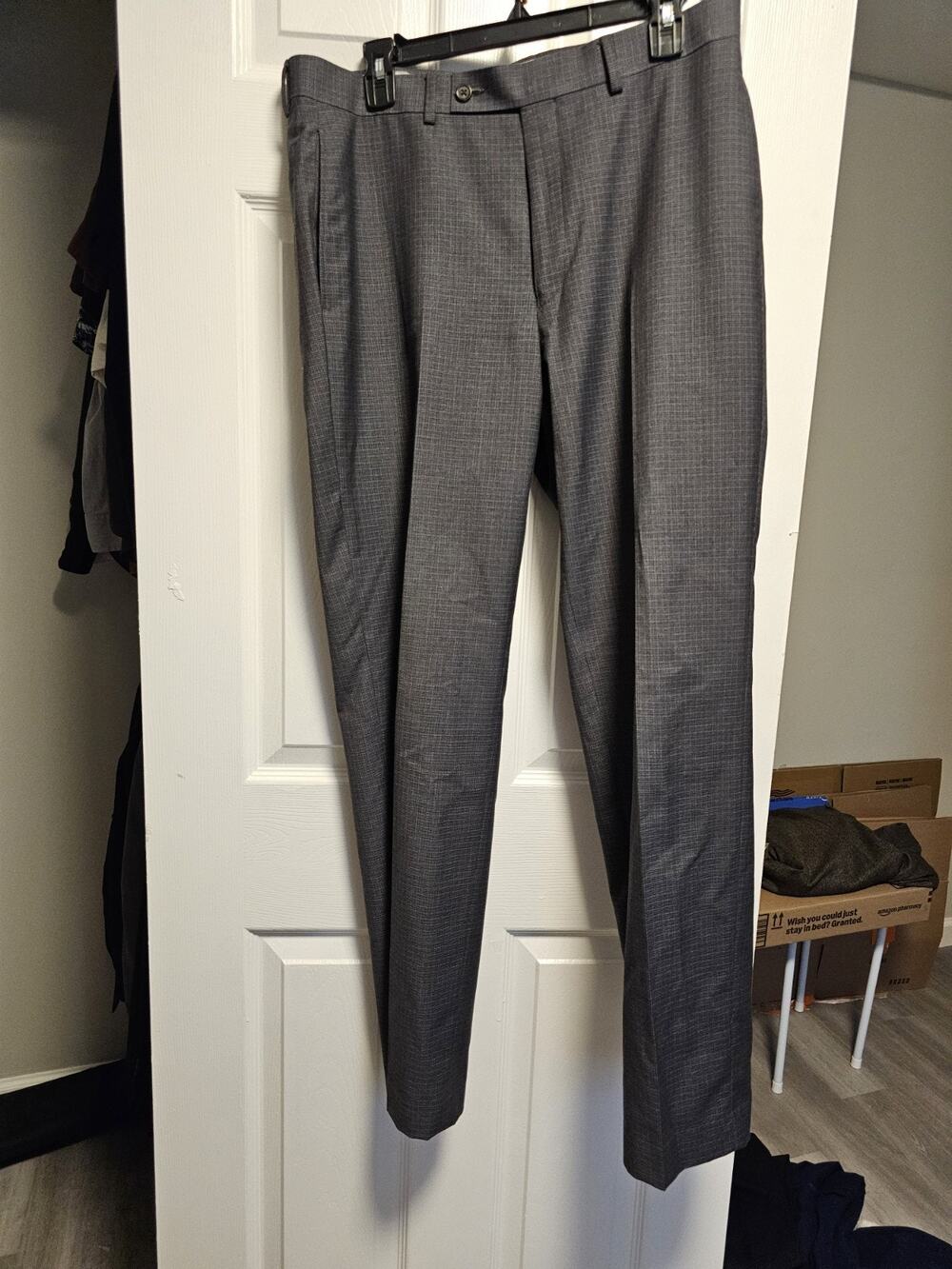 Lauren Ralph Lauren Men's 33Wx32L Gray Cuffed Dress pants CA-01129 RN-90736